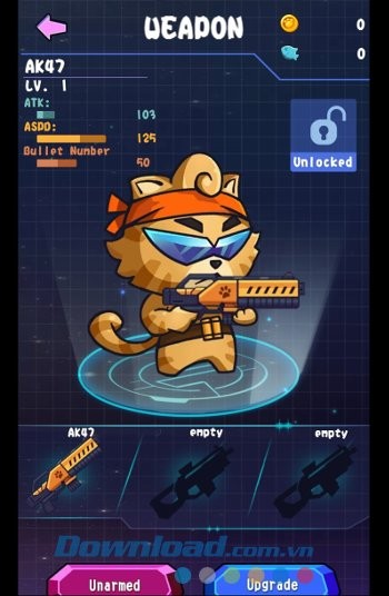 Hệ thống vũ khí trong game Iron Cat