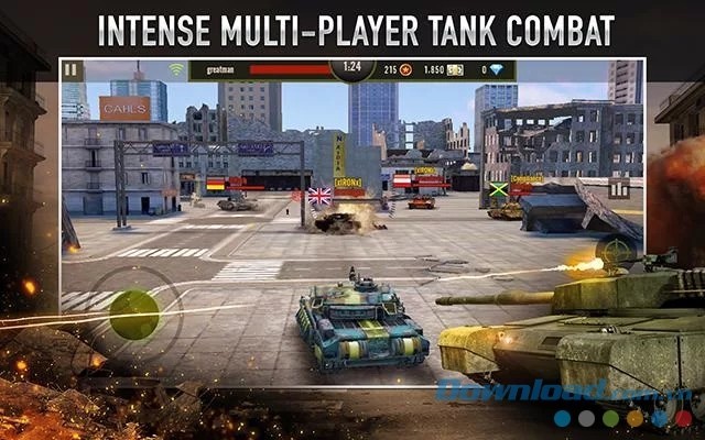 Tham gia chiến trường trực tuyến và chiến đấu với những người chơi khác