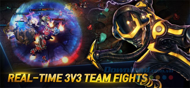 Trận chiến tổ đội 3v3 trong thời gian thực