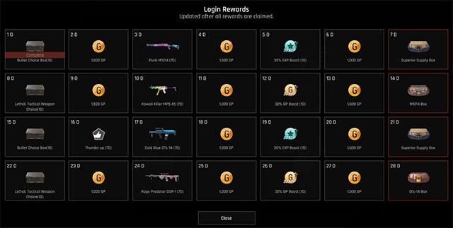 Khám phá lịch tặng thưởng mỗi ngày với phần thưởng vô cùng hấp dẫn