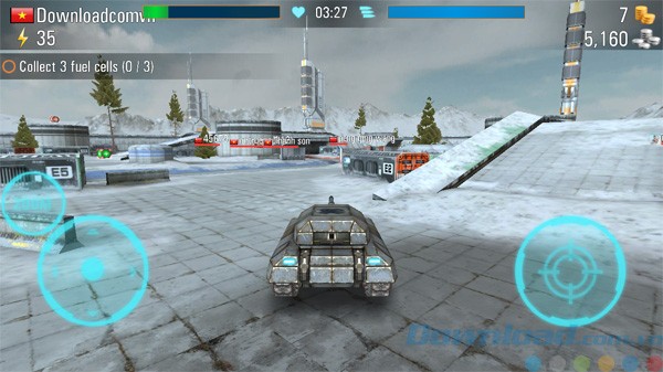 Nút điều khiển trong Iron Tanks