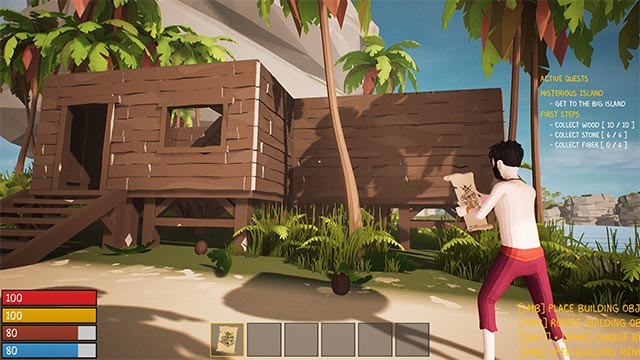 Bắt tay vào xây dựng ngôi nhà của riêng bạn để làm nơi trú ẩn an toàn, tránh thú hoang và thiên tai