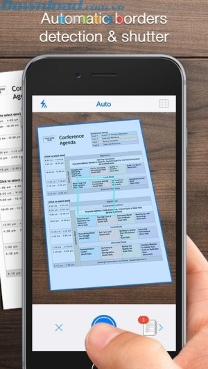 Tự động phát hiện viền và đóng màn trập