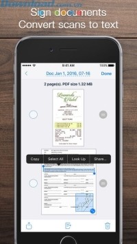 Tạo chữ ký lên bản quét hoặc tríc xuất văn bản từ bản quét