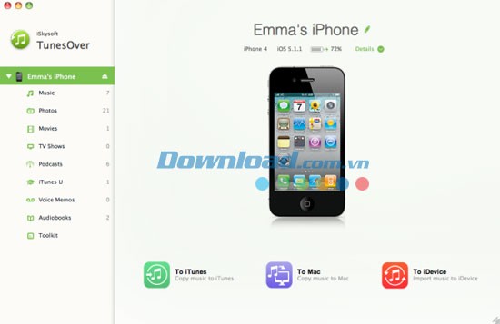 iSkysoft TunesOver for Mac