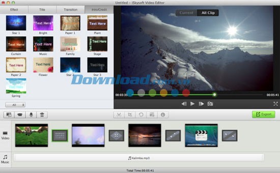 iSkysoft Video Editor for Mac