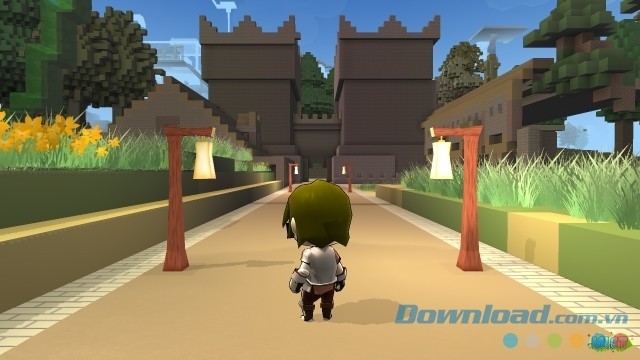 Điều khiển nhân vật có vẻ ngoài tương đối bé nhỏ trong game nhập vai trực tuyến nhiều người chơi Islet Online cho máy tính