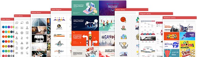 iSlide cung cấp hơn 200.000 template, icon, sơ đồ, vector để tạo slide thuyết trình chuyên nghiệp