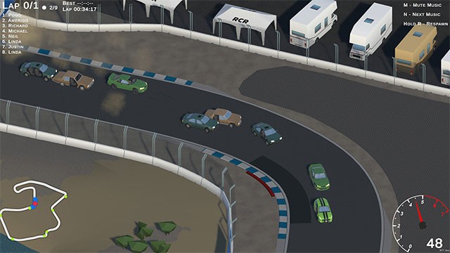 Tham gia cuộc đua với AI hoặc đua xe trực tuyến cạnh tranh dữ dội