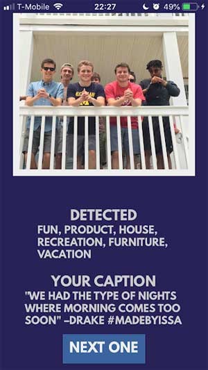 App có caption thuộc nhiều chủ đề đa dạng