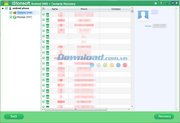 iStonsoft Android SMS+Contacts Recovery