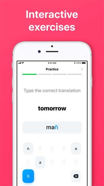 iTranslate Lingo mang đến các bài học có tính tương tác cao