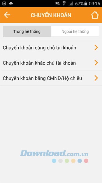 Chuyển khoản ngân hàng