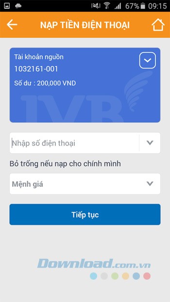 Nạp tiền điện thoại