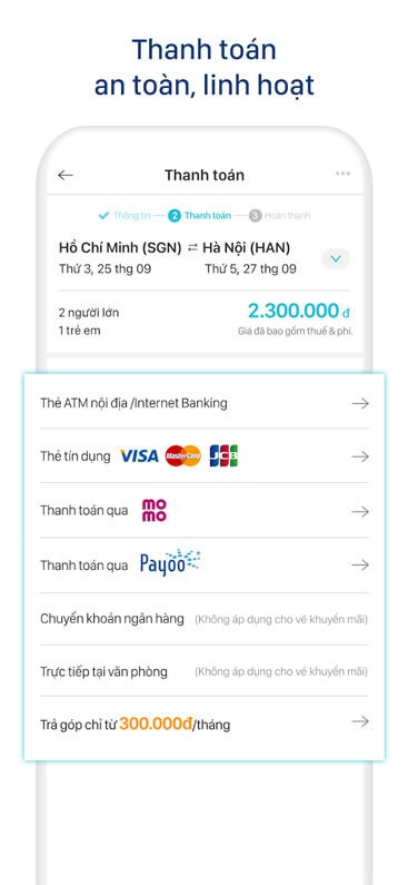 Thanh toán linh hoạt