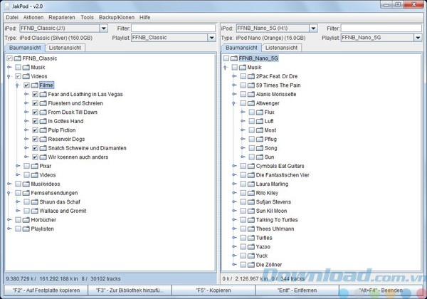Giao diện của JakPod