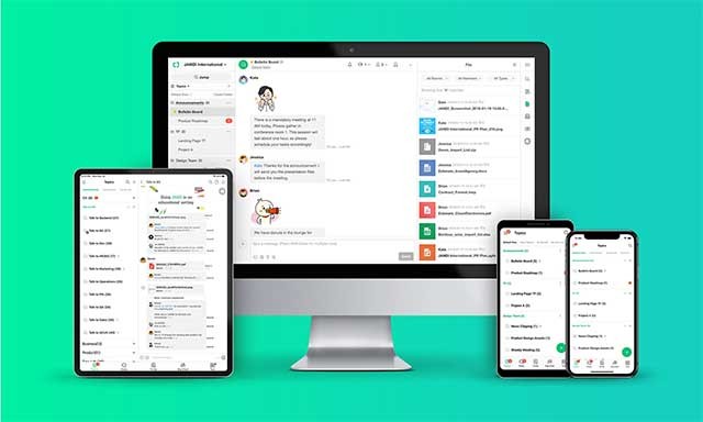 Bạn có thể làm việc trên JANDI qua Web, Windows, Mac, iOS và Android