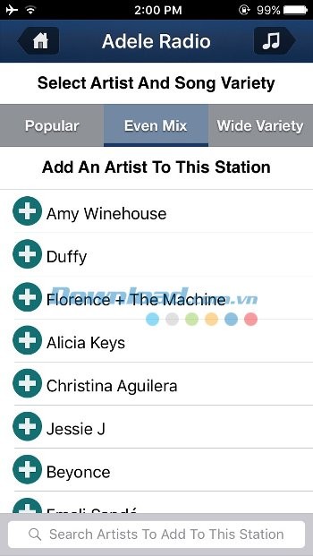 Tùy biến kênh âm nhạc cá nhân