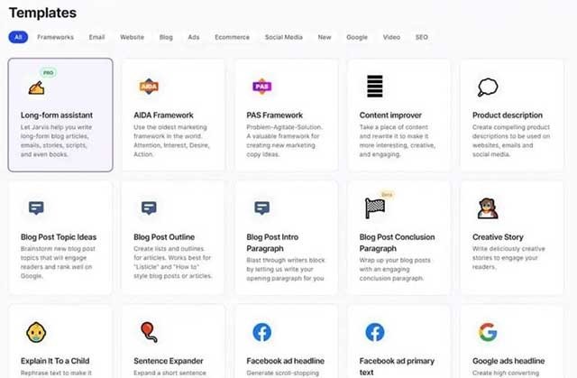 Sử dụng các template có sẵn để tạo nội dung nhanh chóng trên nhiều kênh