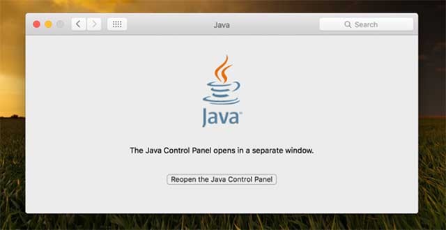 Java thường được cài đặt như một phần mềm bổ trợ cho macOS