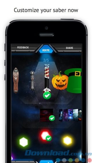 Tùy biến thanh kiếm ánh sáng