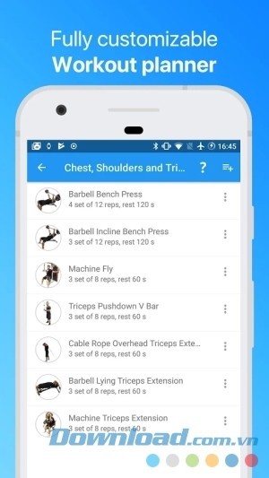 Tùy chỉnh kế hoạch tập trên JEFIT cho Android