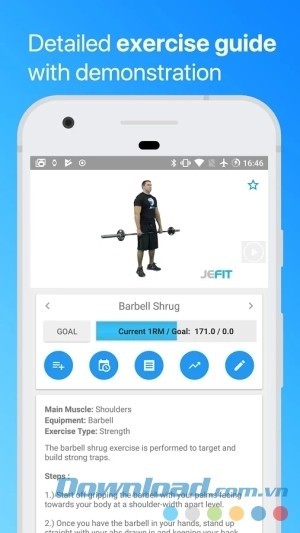 JEFIT cho Android hướng dẫn kèm ảnh minh họa