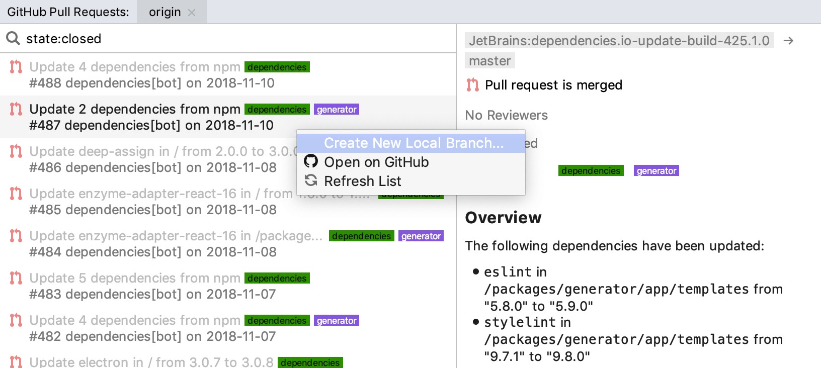 Kiểm soát phiên bản trên WebStorm
