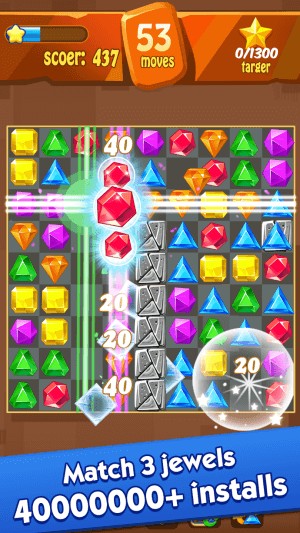Jewels Classic là game giải đố xếp kim cương match-3 được rất nhiều người yêu thích