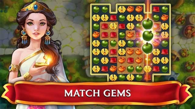 Hoàn thành hàng trăm màn chơi match-3 lấy cảm hứng từ các địa danh thuộc La Mã cổ đại