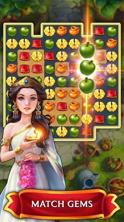 Giải quyết các câu đố match-3 để khôi phục lại thành phố Rome cổ đại