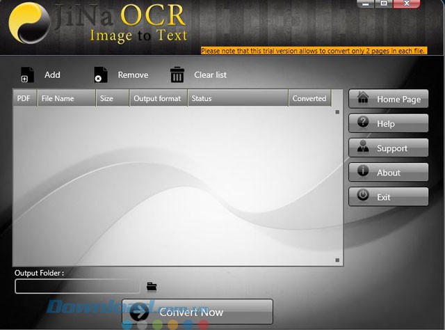 Giao diện phần mềm JiNa OCR Image To Text