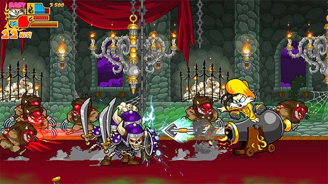 Phối hợp nhóm 4 người trong chế độ chơi Team Tag sôi động của Jitsu Squad game