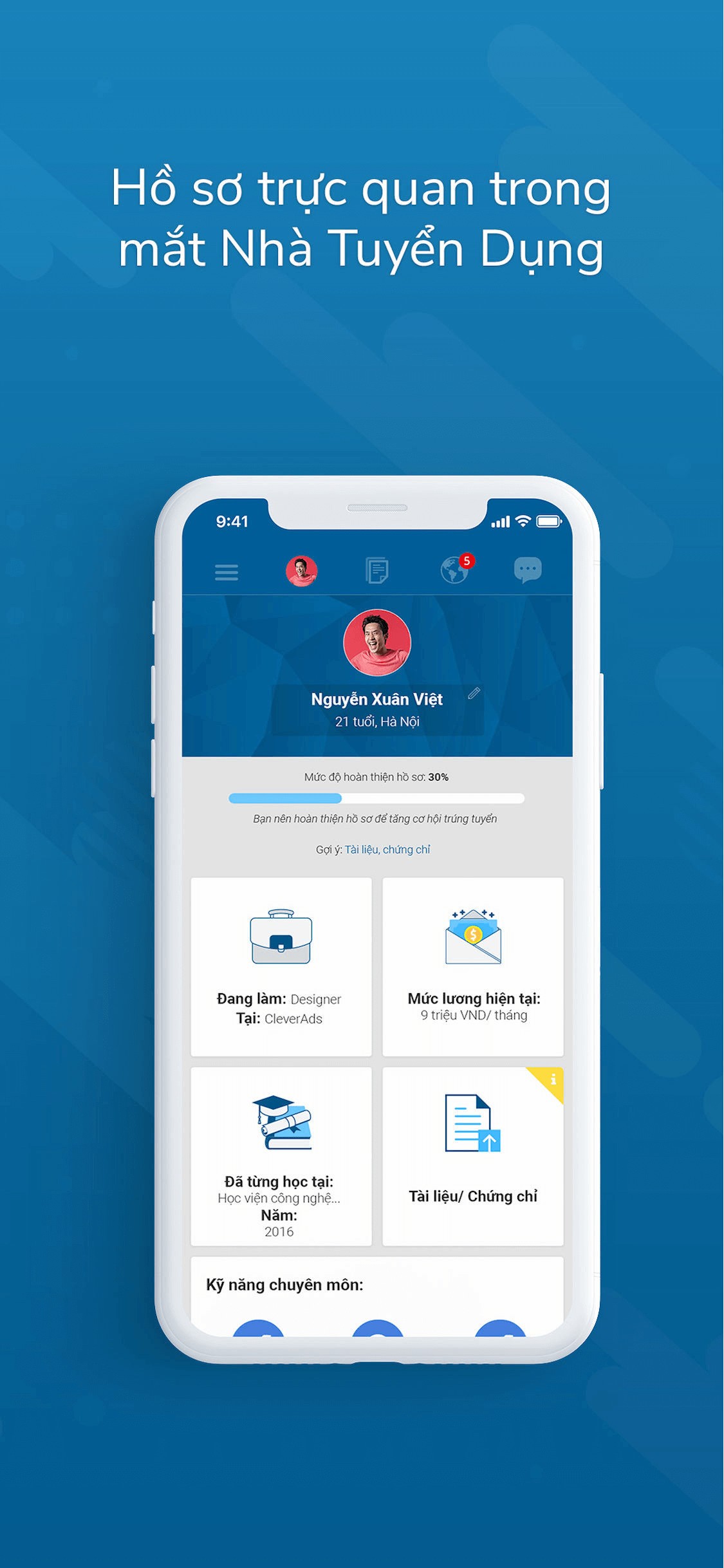 Hồ sơ trực quan trong mắt nhà tuyển dụng