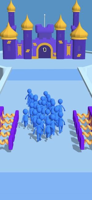 Dẫn đám đông của bạn chạy đến được lâu đài trong game Join Clash
