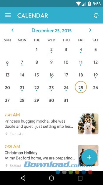 Journey tích hợp tính năng xem ngày tháng