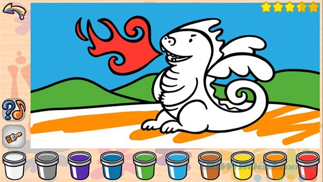 Giao diện Joyful Color Book khi tô màu