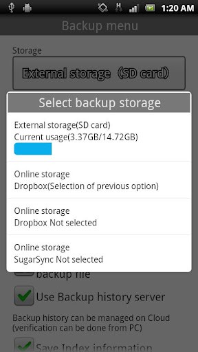 JS Backup for Android