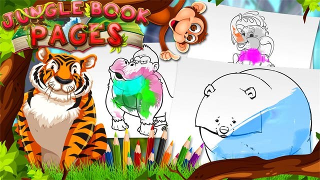 Jungle Book Coloring Pages Adventure là ứng dụng tô màu trẻ em miễn phí