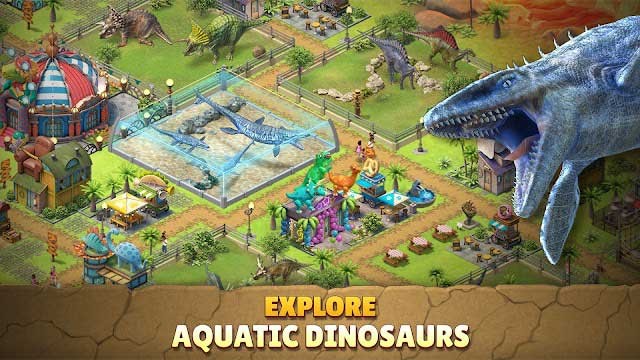 Khám phá loài khủng long sống dưới nước trong game Jurassic Dinosaur: Park Game