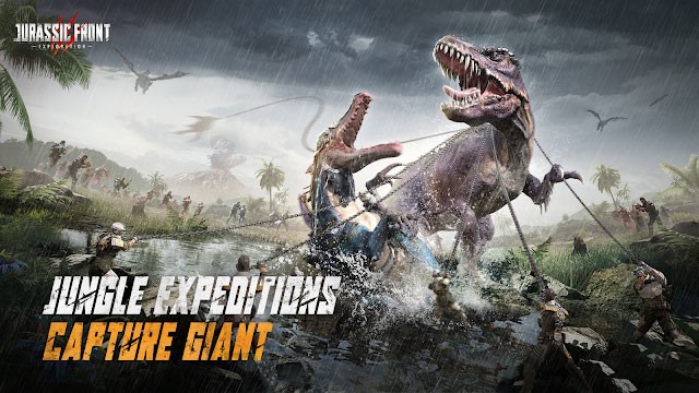 Khám phá hòn đảo, bắt những con khủng long hoang dã khổng lồ trong game Jurassic Front: Exploration