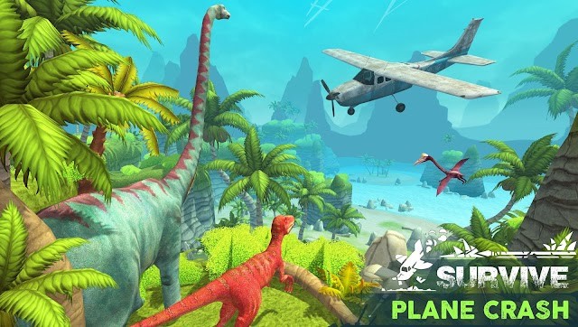 Bạn phải sinh tồn sau vụ tai nạn máy bay trên hòn đảo khủng long trong game Jurassic Island 2