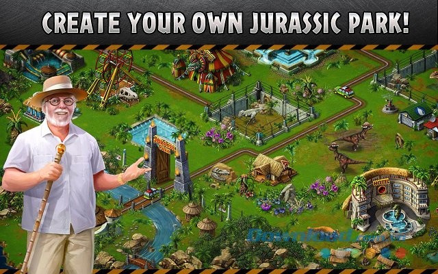 Xây dựng công viên kỷ Jura của riêng bạn trong game Jurassic Park Builder
