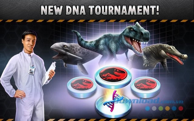 Chế độ chơi Tournament trong game Jurassic Park Builder