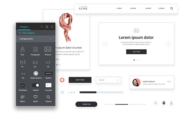 Justinmind hỗ trợ tạo nguyên mẫu cho web app và ứng dụng di động