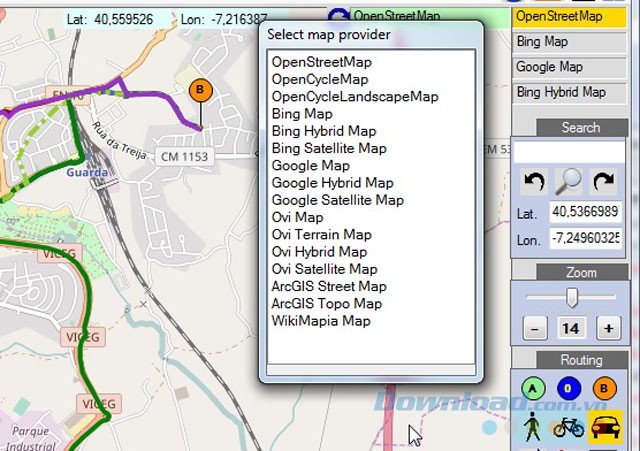 Lựa chọn nhiều loại bản đồ