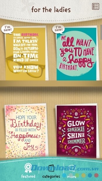 Những tấm thiệp dành riêng cho phụ nữ