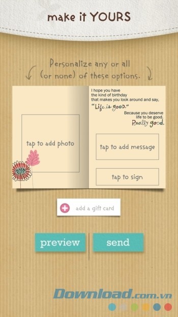 Cá nhân hóa eCard theo cách riêng