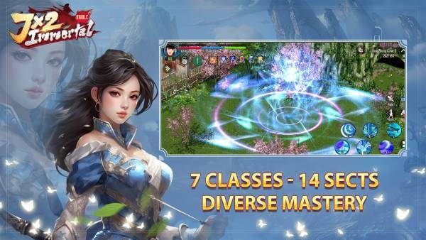 Có 7 môn phái chính với hệ thống võ công riêng biệt