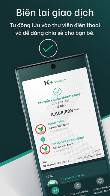 In biên lai giao dịch